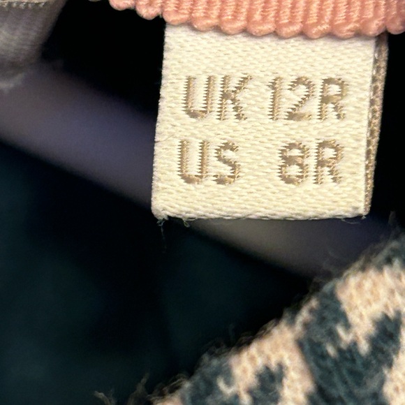 🌍Boden Opal Green Houndstooth Print Lined Jacquard Dress Size 8R Front Pockets - Picture 5 of 8